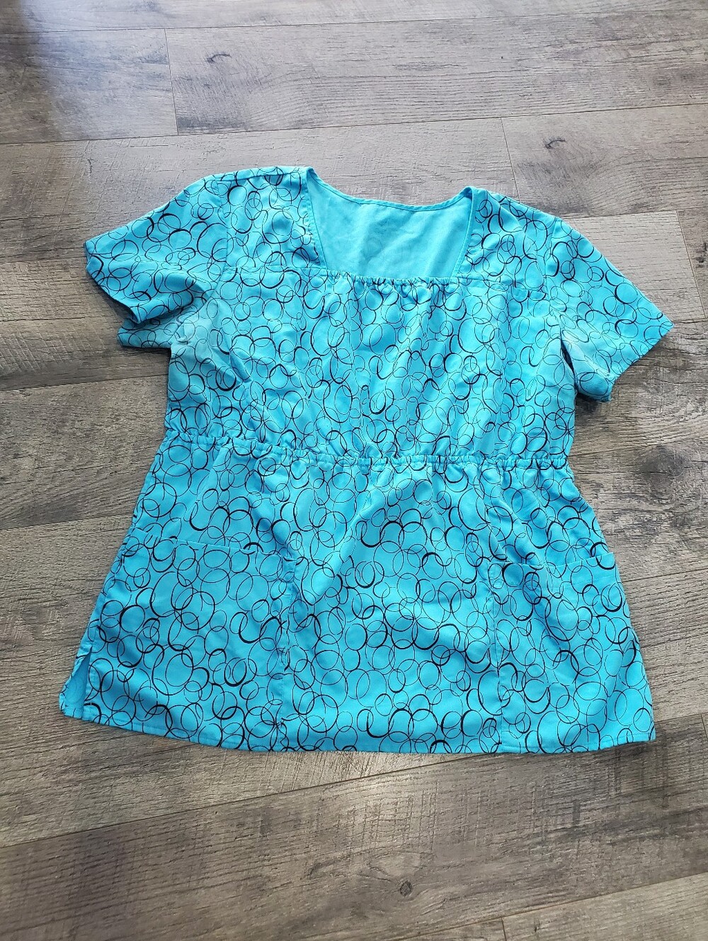Teal Katherine Heigl Scrub Top